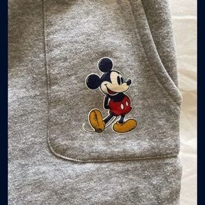 Disney Gray Sweatpants with Mickey Mouse Design